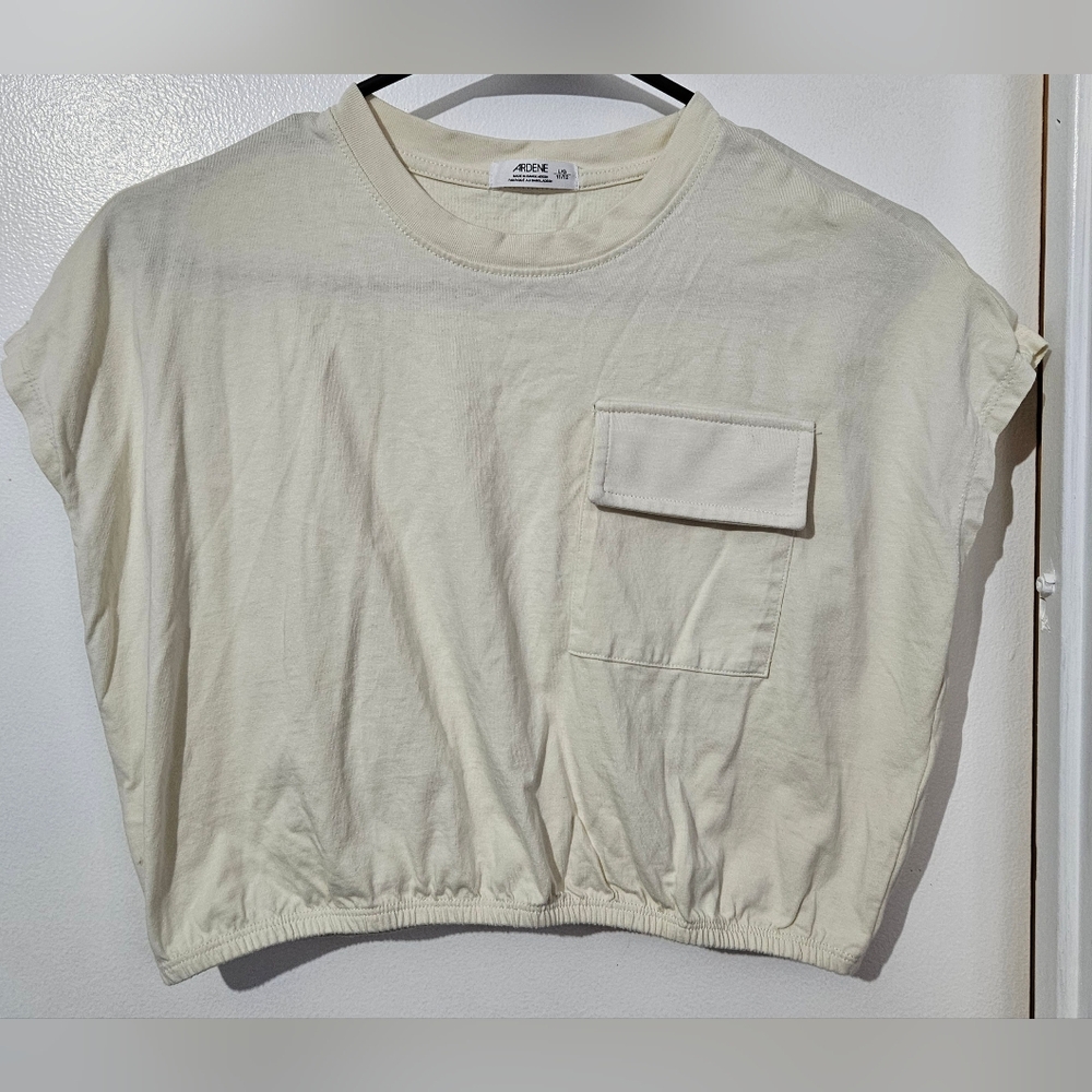 Ardene Cream Casual short sleeve T-Shirt L 11/12